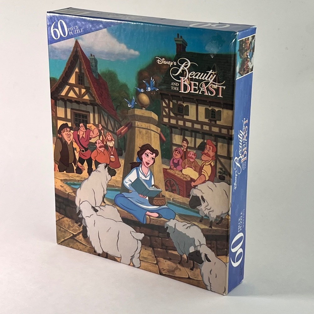 VTG Disney Beauty and the Beast 60pc. Sealed Box Puzzle - Belle at the fountain